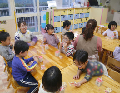 住吉認定こども園(北海道千歳市)の様子