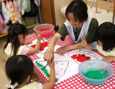 しんよしだこども園(神奈川県横浜市港北区)の様子