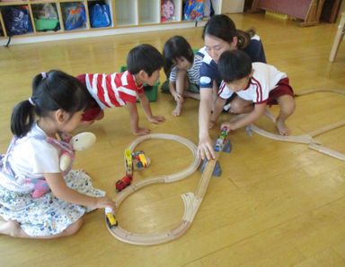 ひがしこども園(静岡県菊川市)の様子